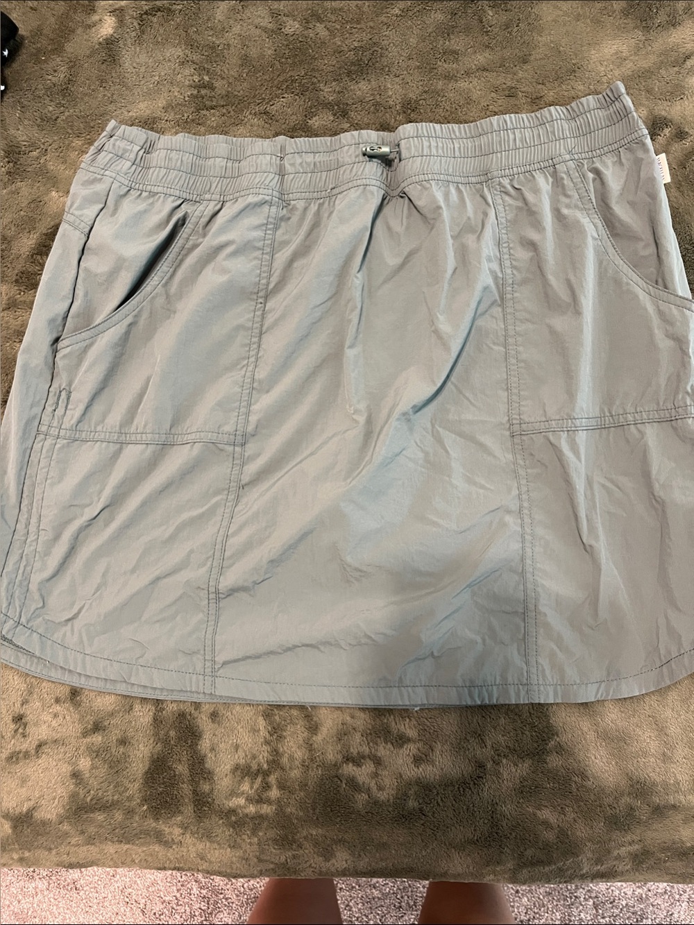Light Green Casual Pull-On Skort with Pockets